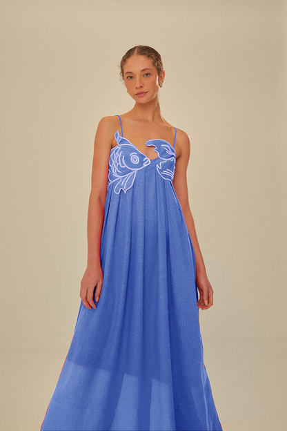 Lena™ | Fish Maxi Dress