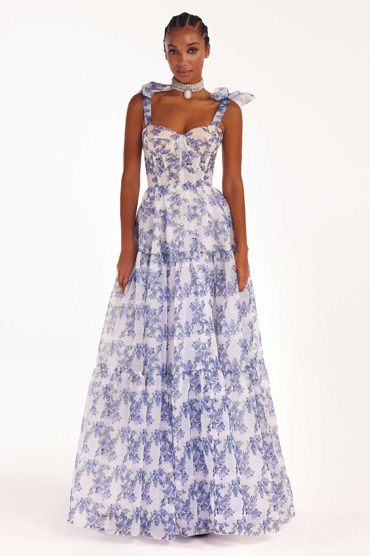 Floral Hydrangea Maxi Dress