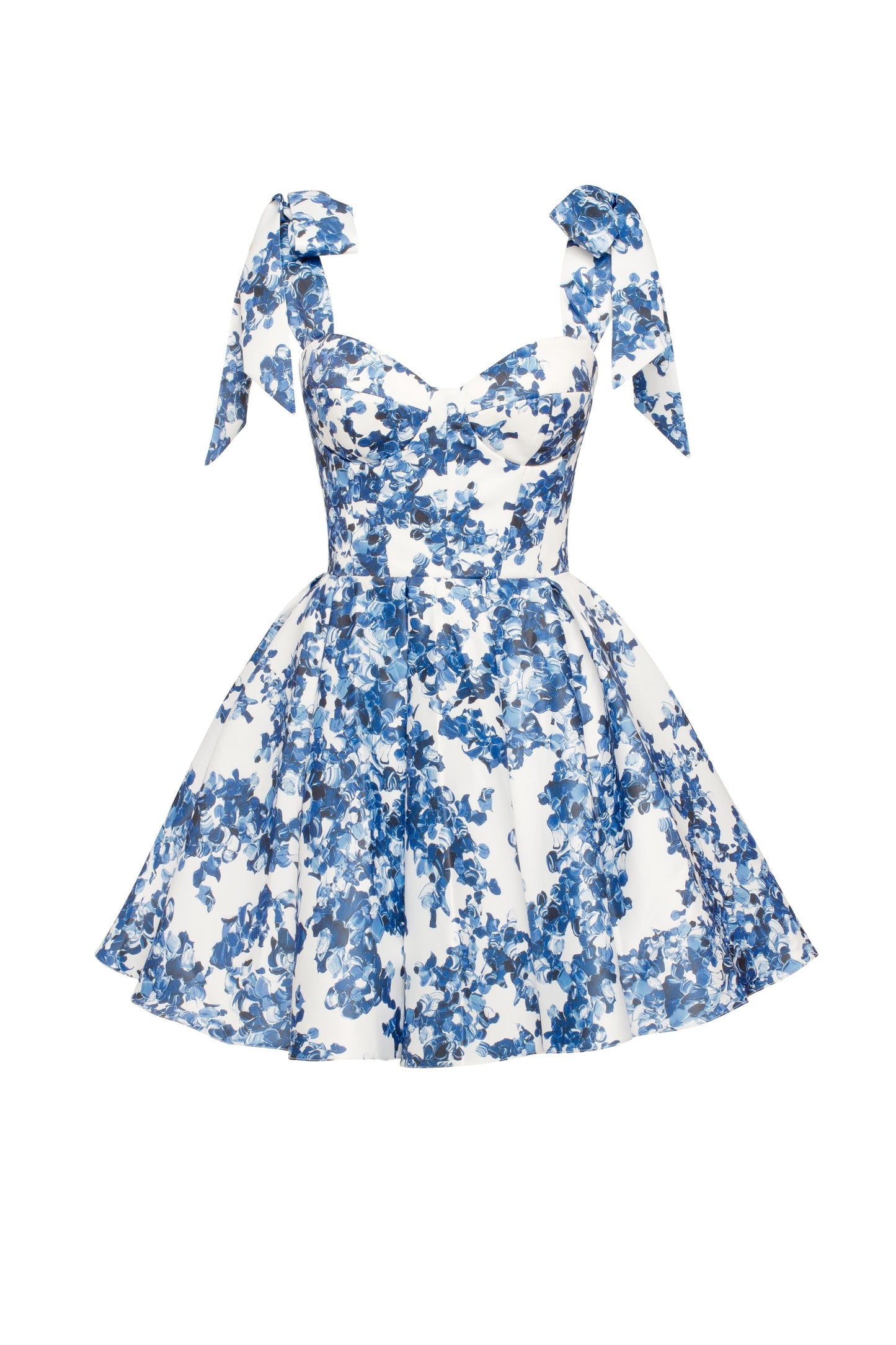 Voluminous Hydrangea Mini Dress